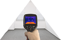 Hand-held thermal imaging camera used during a home inspection.